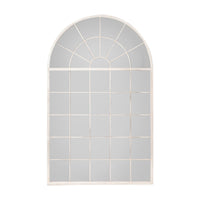 Gallery Interiors Window Pain Mirror Hemsworth Leaner Mirror in White