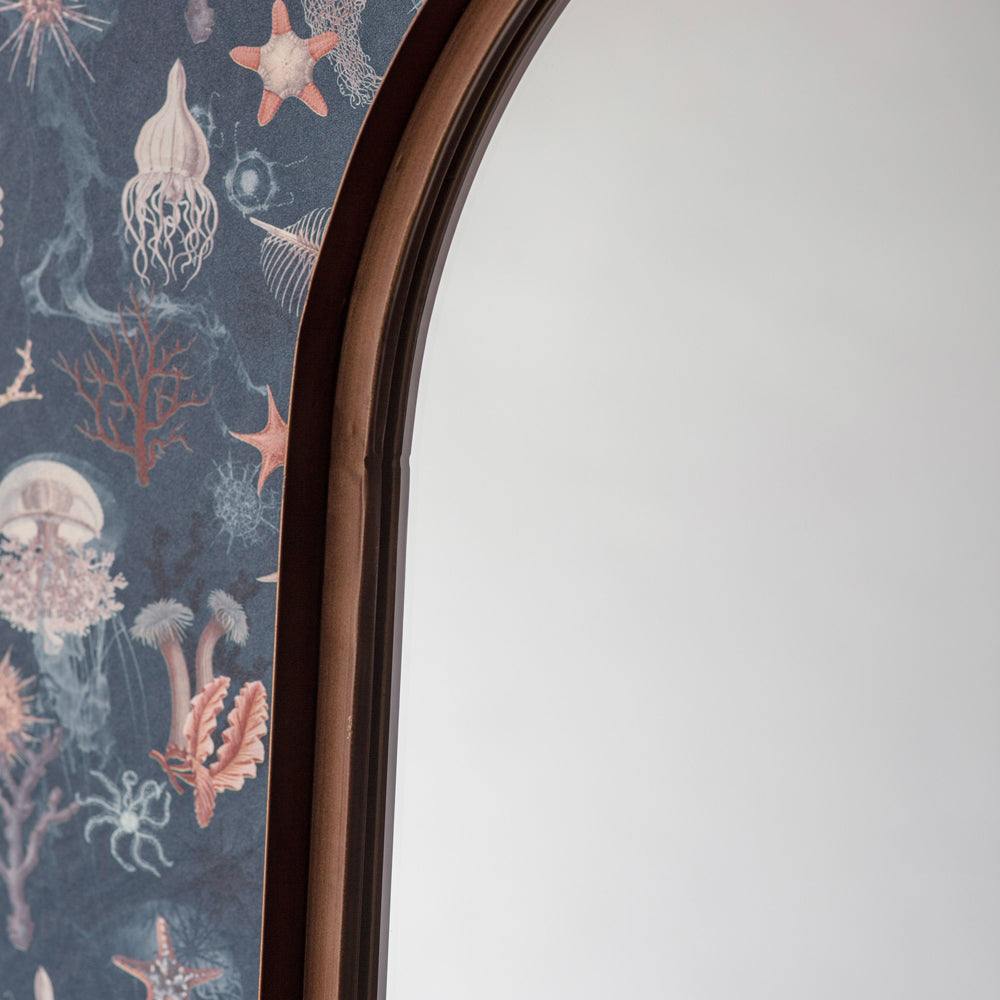 Gallery Interiors Greystoke Elipse Brown Wall Mirror