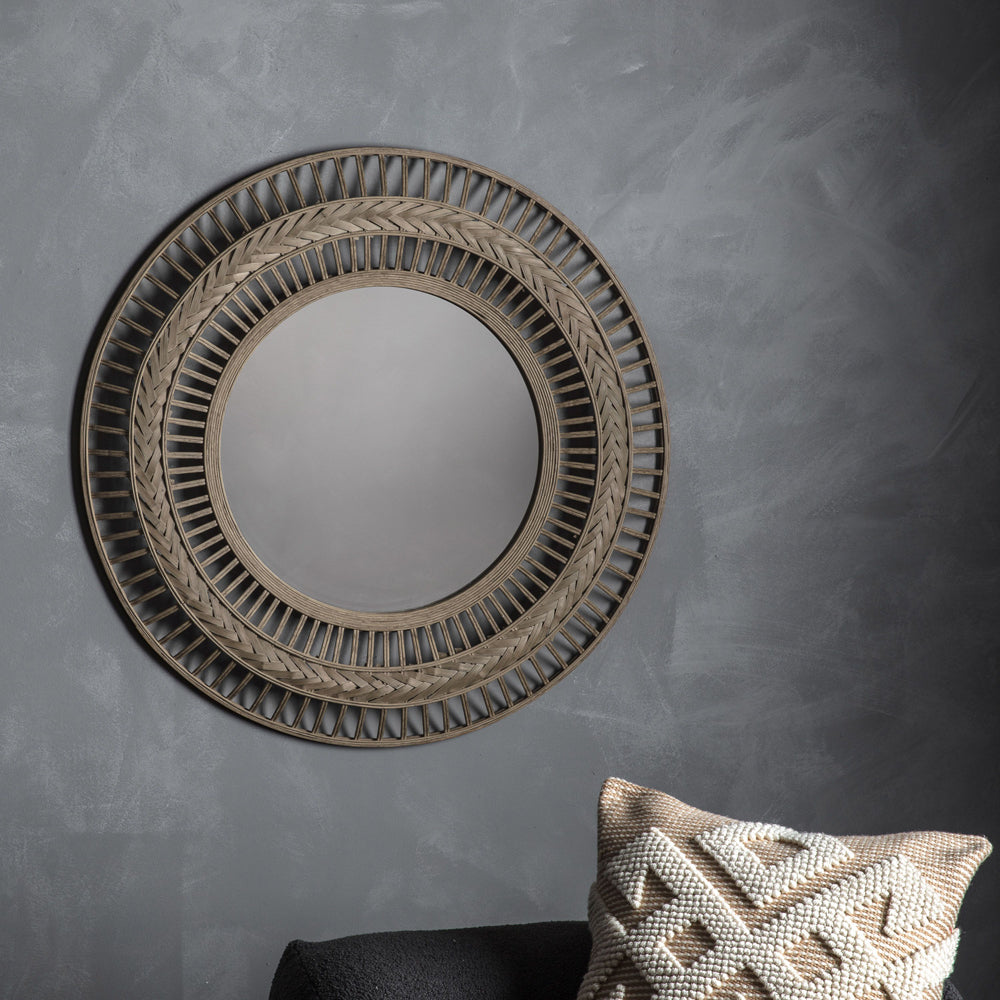 Gallery Interiors Zenica Grey Wall Mirror