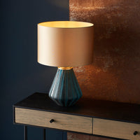 Olivia's Chloe Table Lamp in Turquoise & Gold