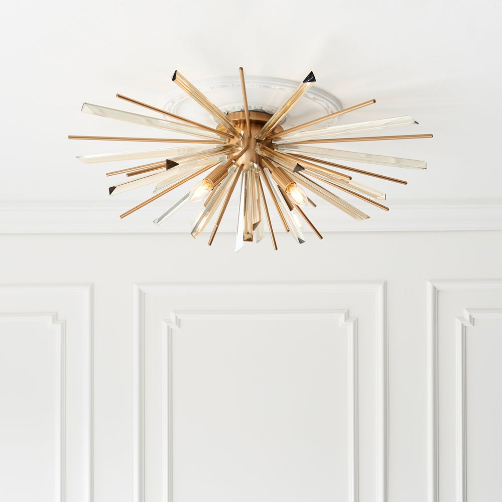 Olivia's Christel Ceiling Light in Gold