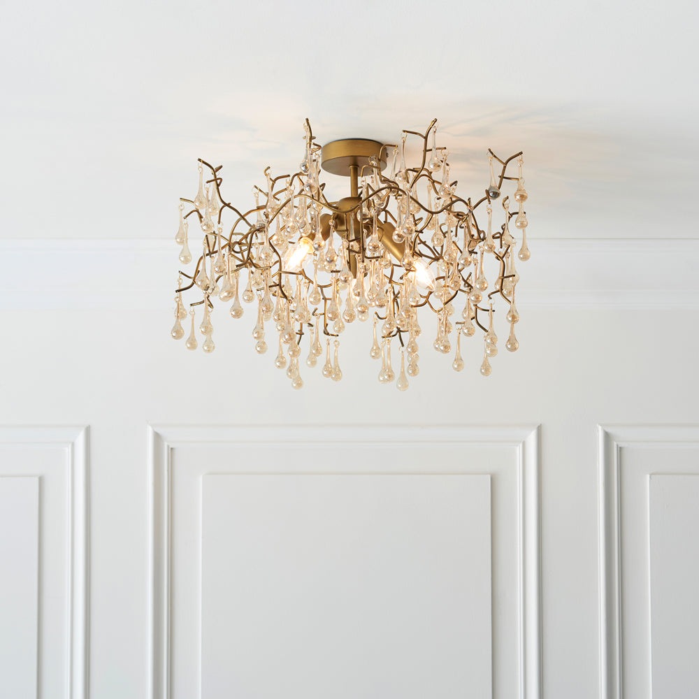 Olivia's Freya Ceiling Light in Champagne