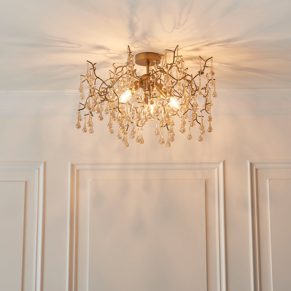 Olivia's Freya Ceiling Light in Champagne