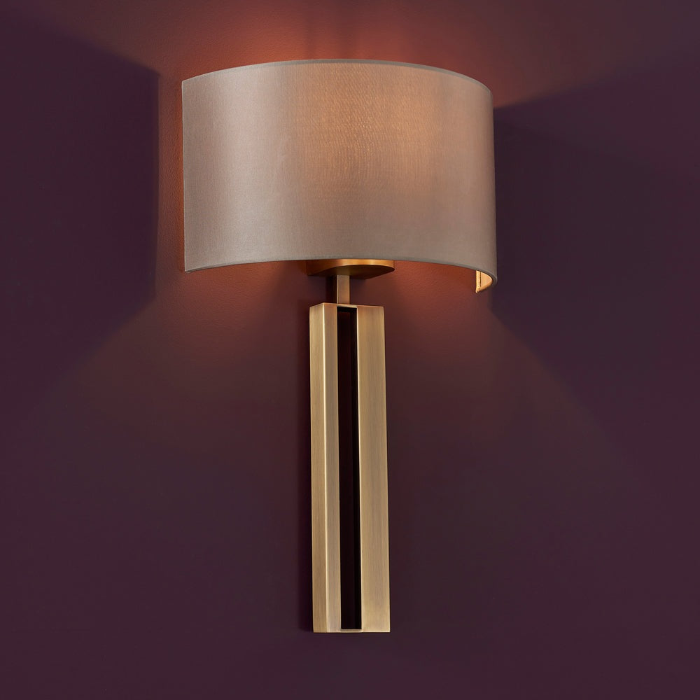 Olivia's Rebecca Wall Light in Brass & Mink