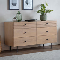 Gallery Interiors Okayama 6 Drawer Chest in Natural