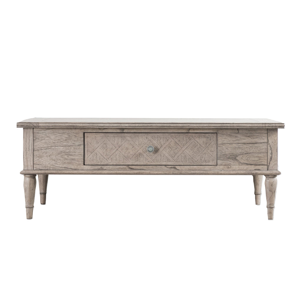 Mustique Push Drawer Rectangular Coffee Table - Natural GalleryDS 4
