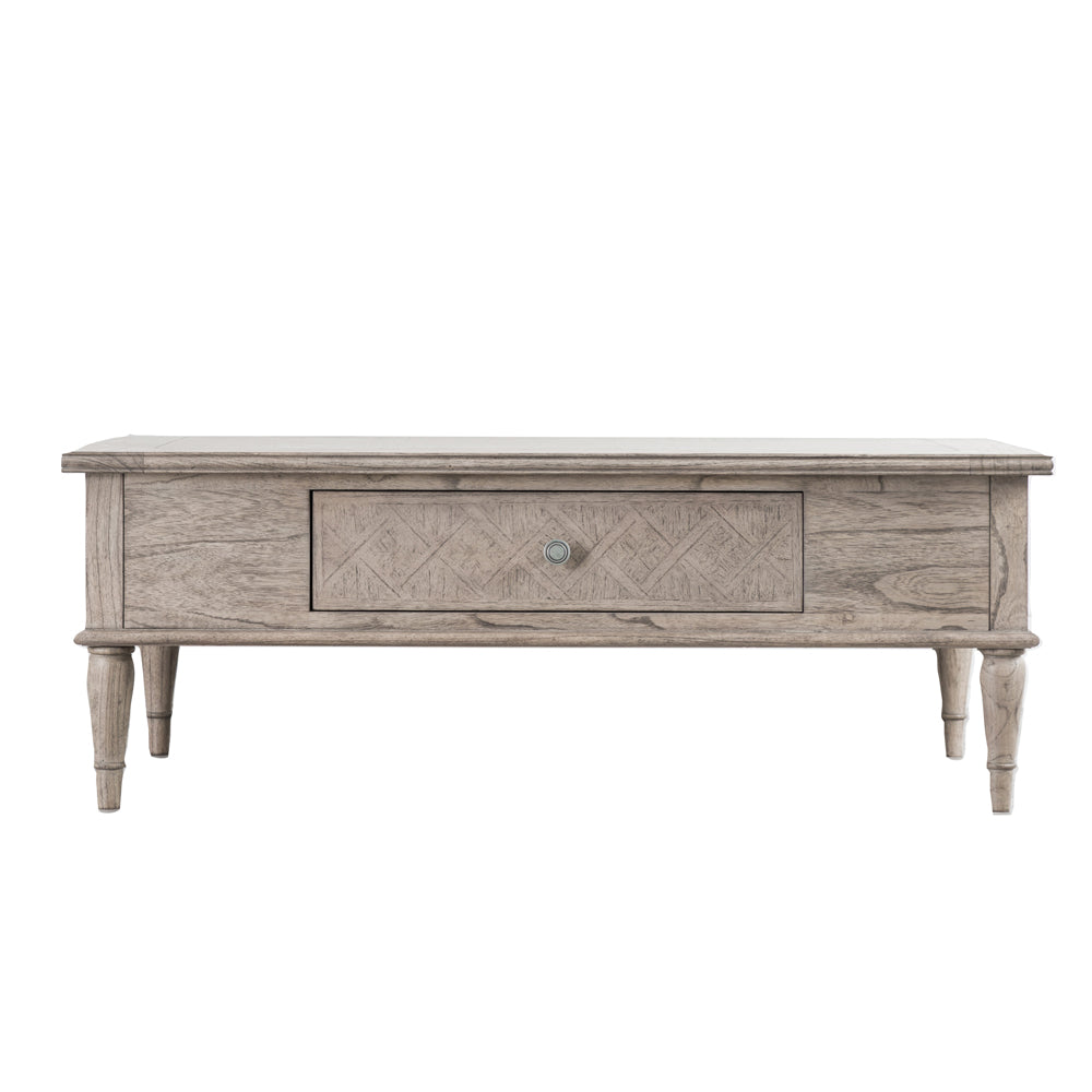 Mustique Push Drawer Rectangular Coffee Table - Natural GalleryDS 1