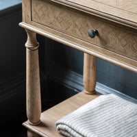 Gallery Interiors Mustique 2 Drawer Console Table Natural