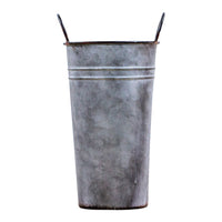 Gallery Interiors Lambert Galvanised Dried Flower Bucket Grey