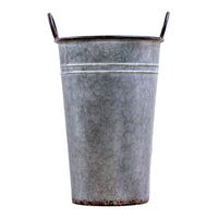 Gallery Interiors Lambert Galvanised Dried Flower Bucket Grey