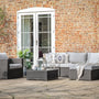 Gallery Outdoor Mileva Chaise 3 Seater Sofa and Chair Set in Grey