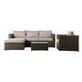 Gallery Outdoor Mileva Chaise 3 Seater Sofa and Chair Set in Natural