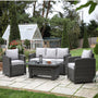 Gallery Outdoor Mileva 3 Seater Dining Set Rising Table in Grey