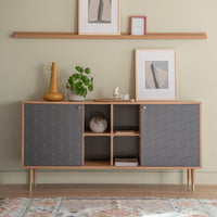 Gallery Interiors Newbury Sideboard in Grey Oak