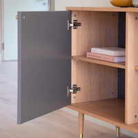 Gallery Interiors Newbury Sideboard in Grey Oak