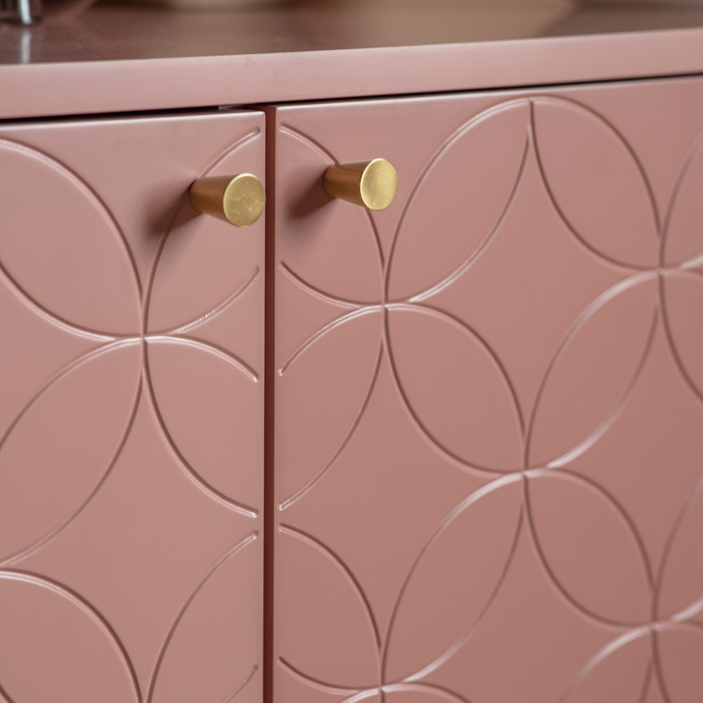 Gallery Interiors Holbrook 2 Door Cabinet in Pink