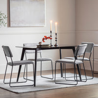 Gallery Interiors Blair Rectangle Dining Table in Black