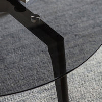 Gallery Interiors Blair Round Coffee Table in Black