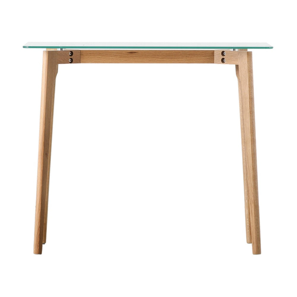 Gallery Interiors Blair Console Table in Oak