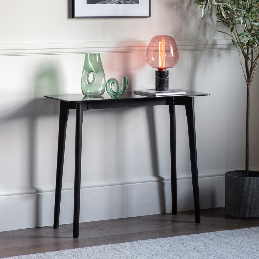 Gallery Interiors Blair Console Table in Black