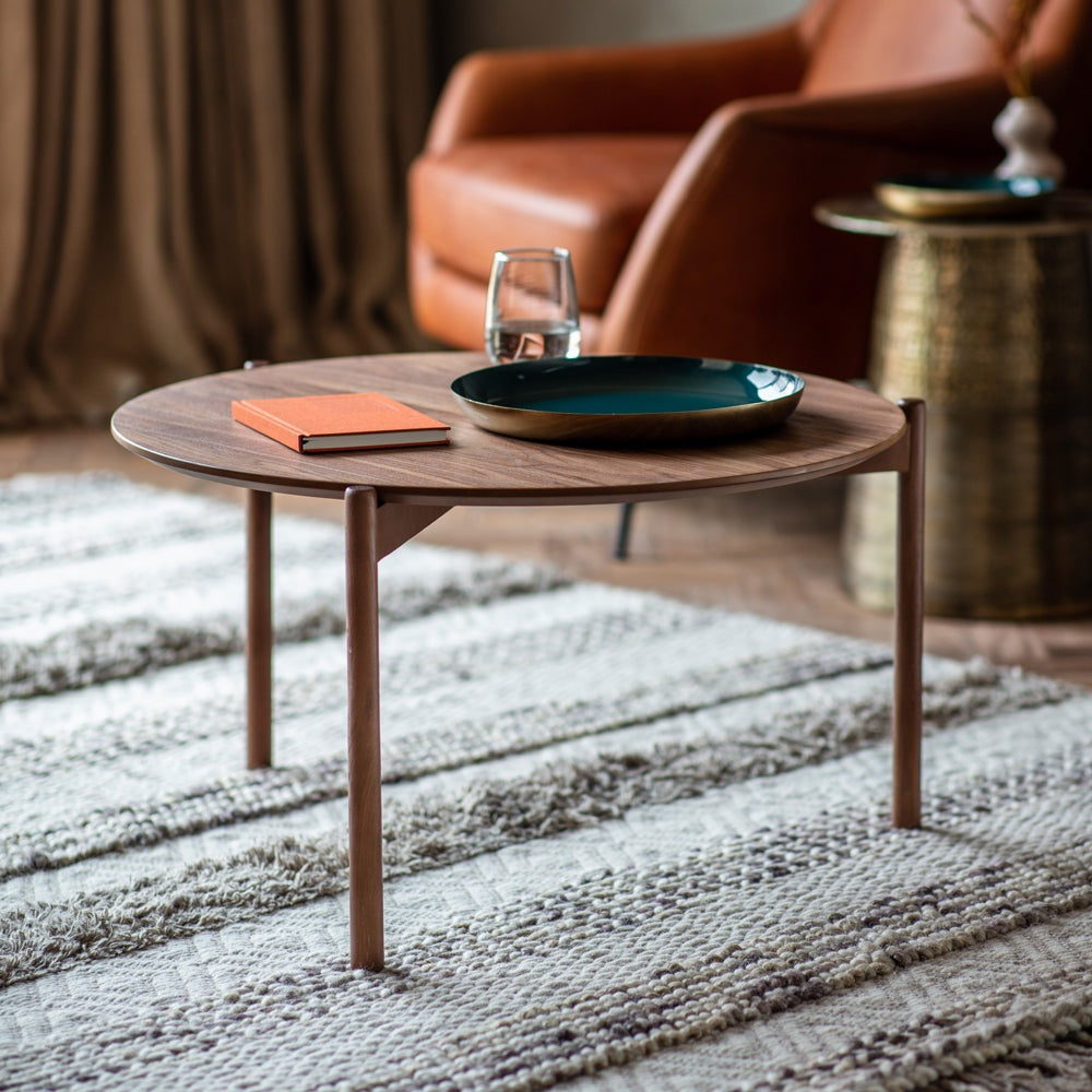 Gallery Interiors Burley Coffee Table in Walnut