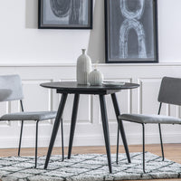 Gallery Interiors Astley Round Dining Table in Black