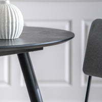 Gallery Interiors Astley Round Dining Table in Black