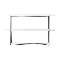 Gallery Interiors Linford Console Table in White Marble