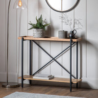 Gallery Interiors Torrington Console Table in Brown