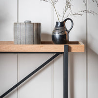 Gallery Interiors Torrington Console Table in Brown