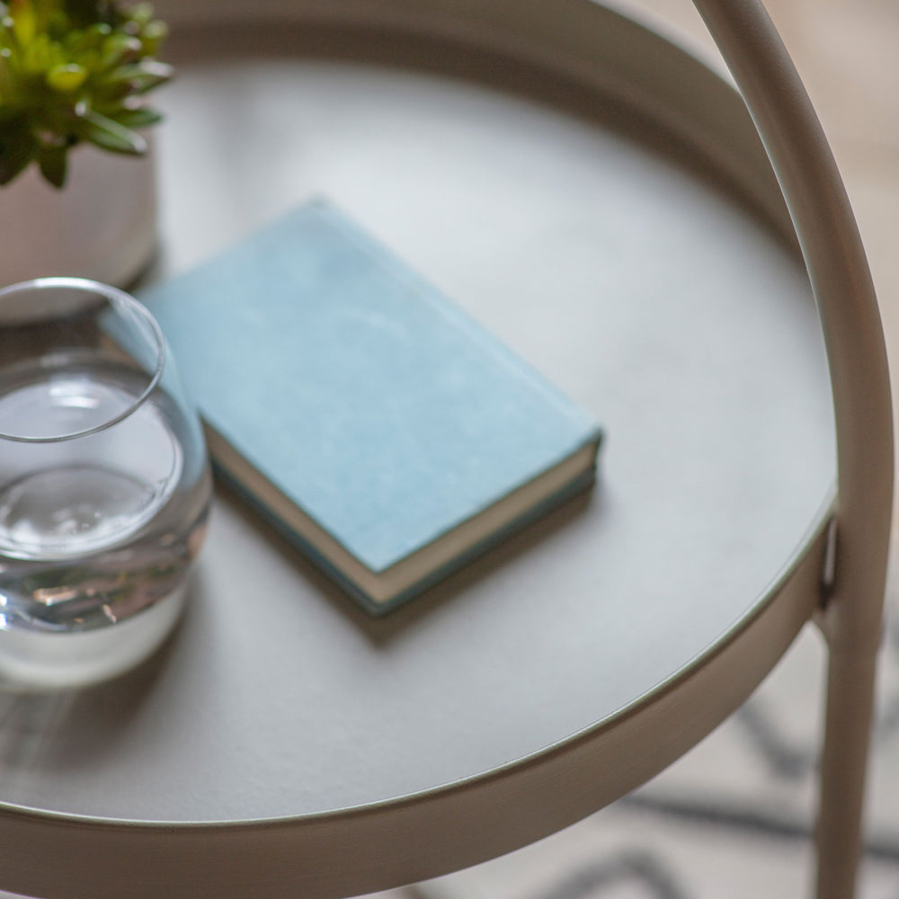 Gallery Interiors Melbury Side Table in Latte