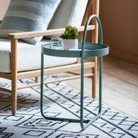 Gallery Interiors Melbury Side Table in Teal