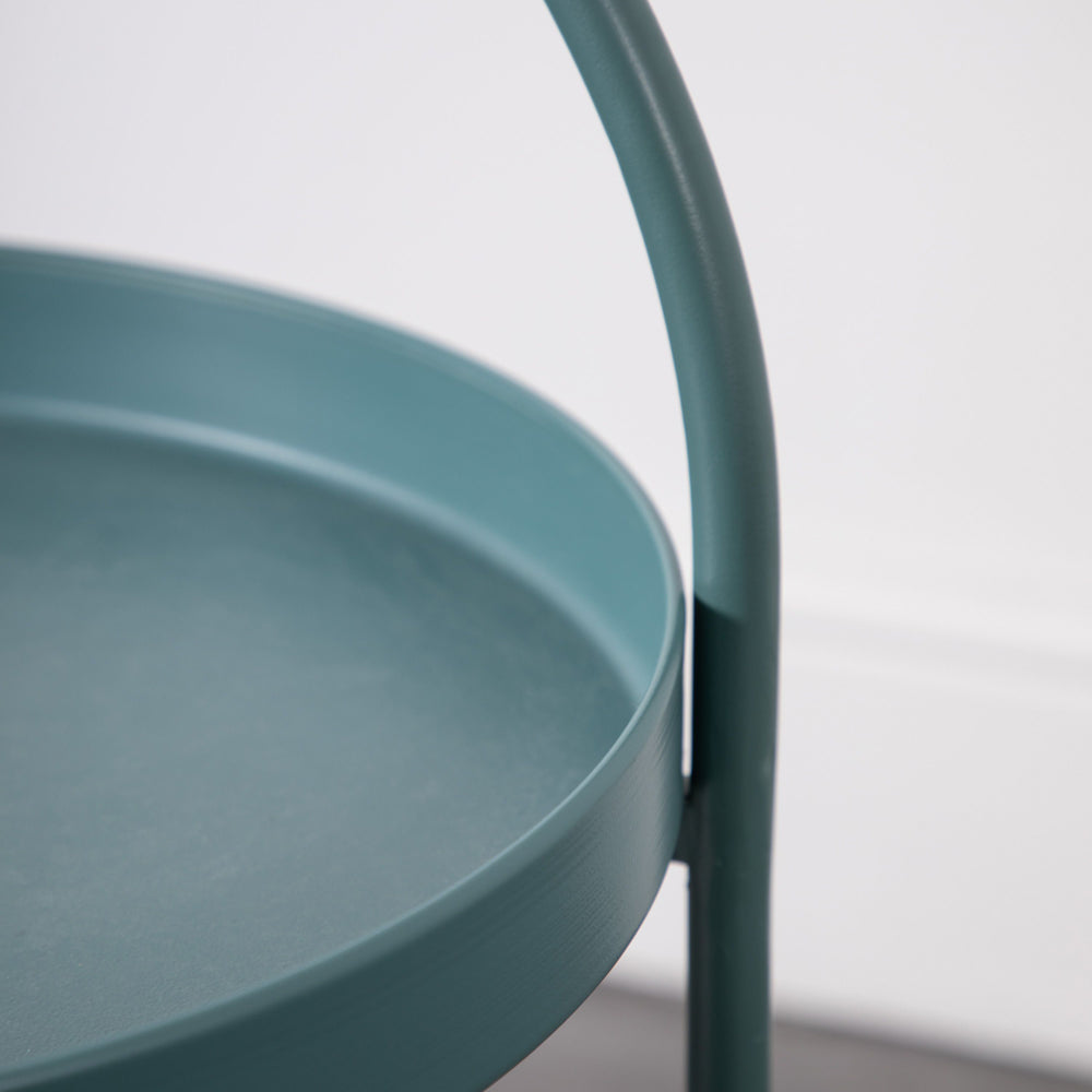 Gallery Interiors Melbury Side Table in Teal