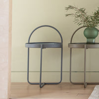 Gallery Interiors Melbury Side Table in Grey