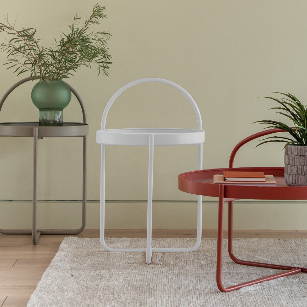 Gallery Interiors Melbury Side Table in White