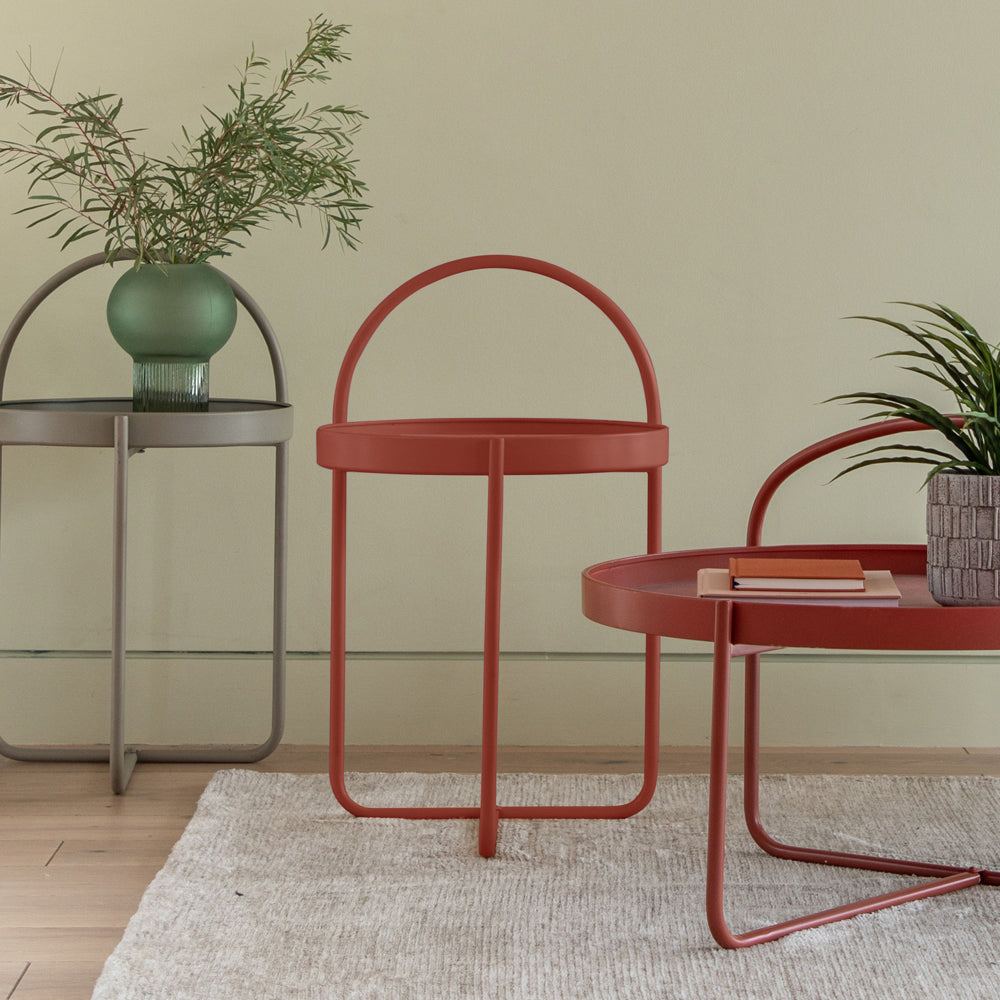 Gallery Interiors Melbury Side Table in Coral