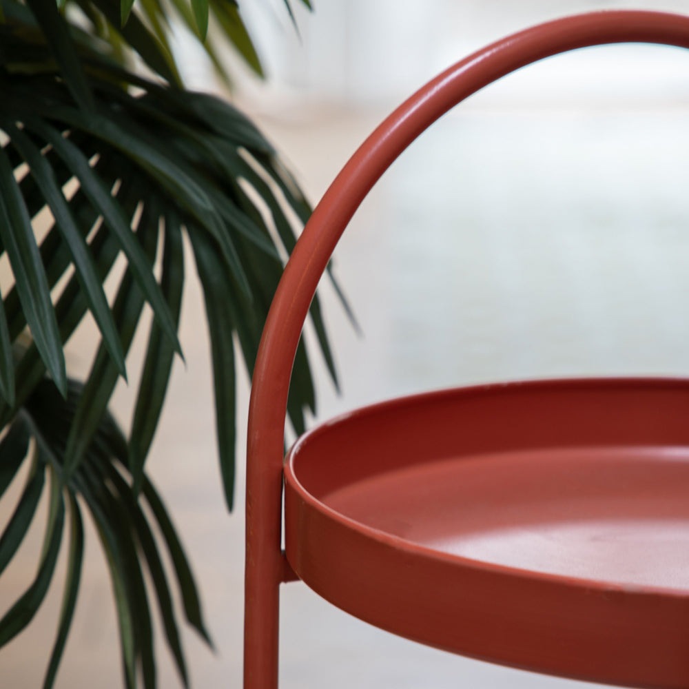 Gallery Interiors Melbury Side Table in Coral