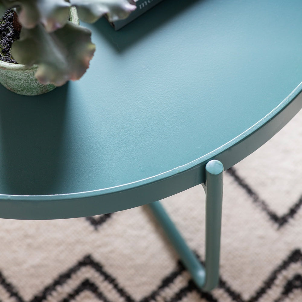 Gallery Interiors Melbury Coffee Table in Teal