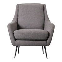 Gallery Interiors Cameron Armchair Dark Grey Linen