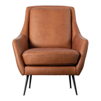 Gallery Interiors Cameron Leather Armchair in Brown