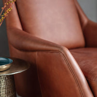 Gallery Interiors Cameron Leather Armchair in Brown