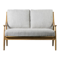 Gallery Interiors Brody 2 Seater Sofa in Dark Natural Linen