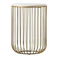 Gallery Interiors Deonte Side Table in Gold