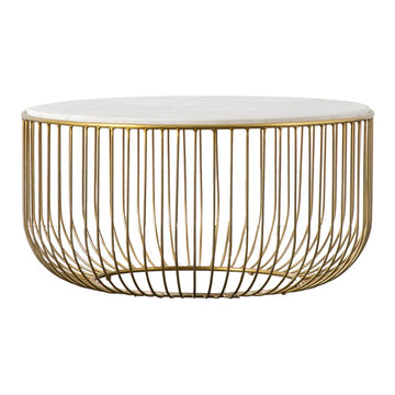 Gallery Interiors Deonte Coffee Table Gold