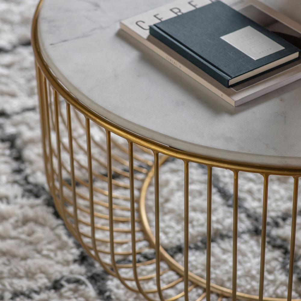 Gallery Interiors Deonte Coffee Table Gold