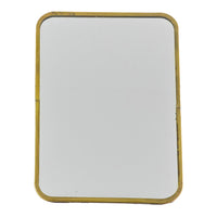 Gallery Interiors Aurora Rectangle Dressing Table Mirror with Stand Antique Brass