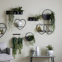 Gallery Interiors Set of 2 Apollo Wall Planter Matt Black