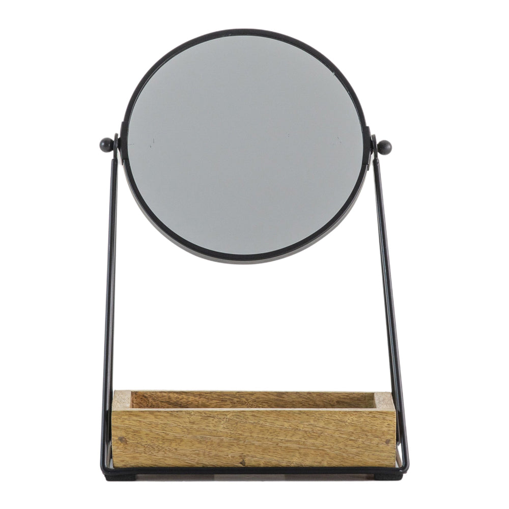 Gallery Interiors Doubek Vanity Mirror with Tray in Black