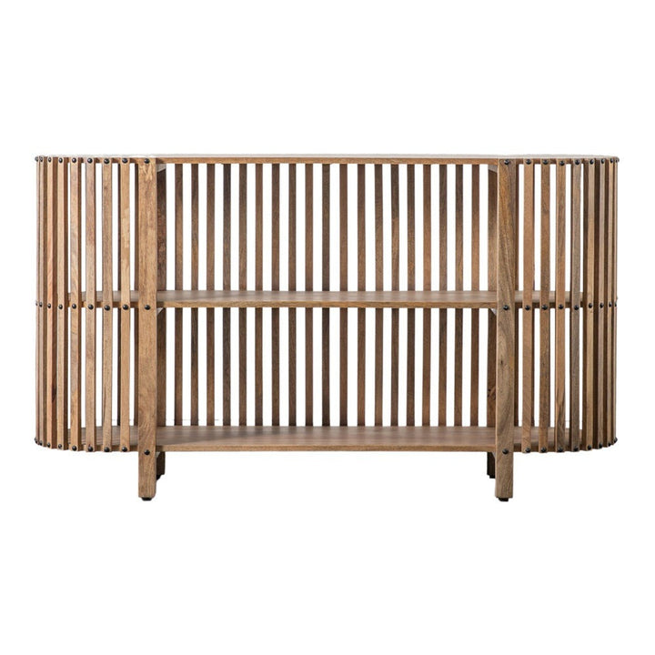 Valentine Slatted Console Table - Oak GalleryDirect 1
