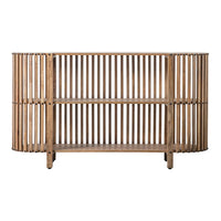 Gallery Interiors Valentine Oak Slatted Console Table